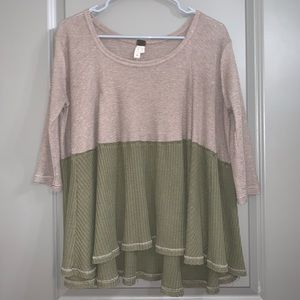 Waffle free people top